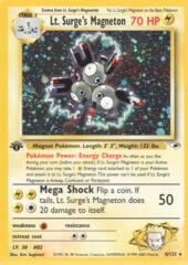 Lt. Surge's Magneton - 8/132 - Holo Rare - 1st Edition